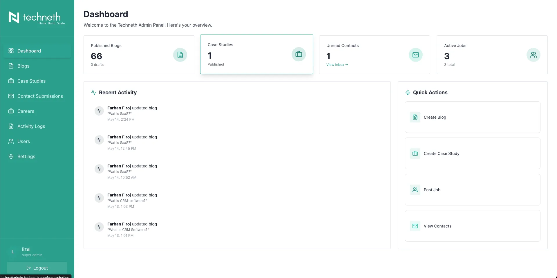 Techneth Website Backend